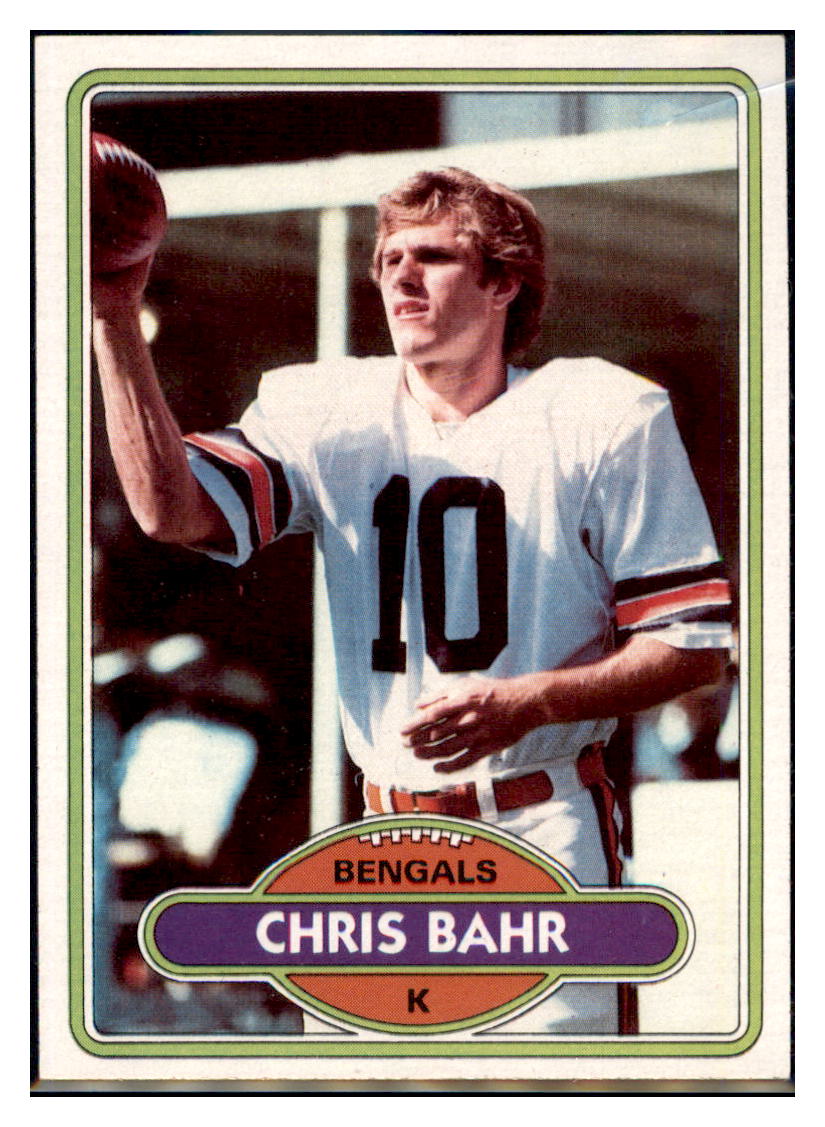 1980 Topps Chris Bahr Cincinnati Bengals Football Card - NFL Collectible  VFBMA