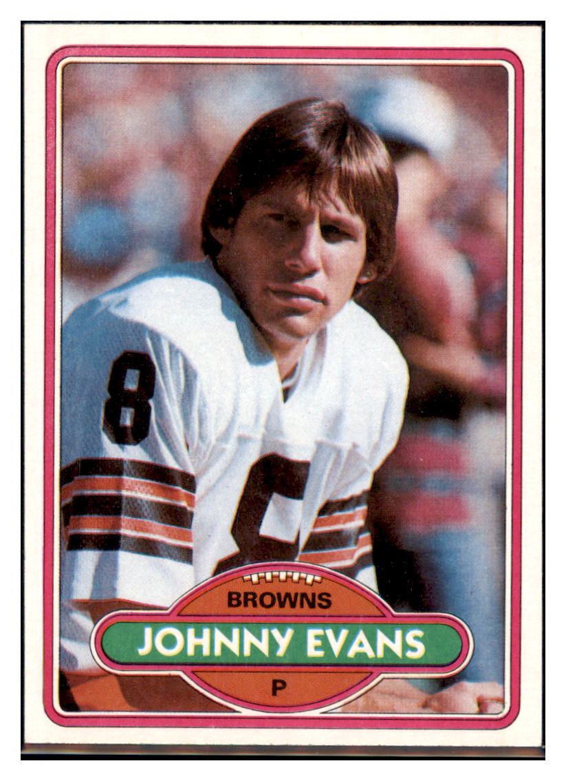 1980 Topps Johnny Evans Cleveland Browns Football Card - Vintage