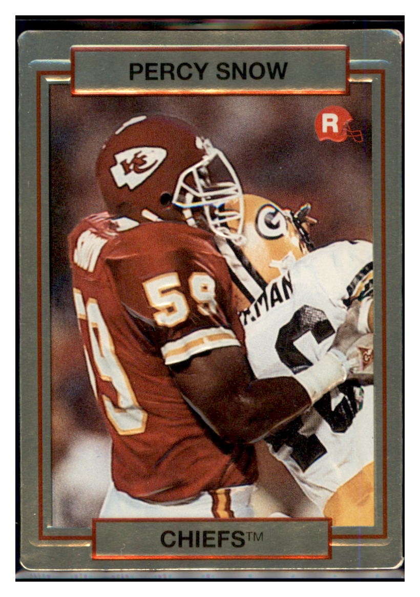 1990
  Action Packed Rookie Update Percy Snow  
  RC Kansas City Chiefs Football Card VFBMA simple Xclusive Collectibles