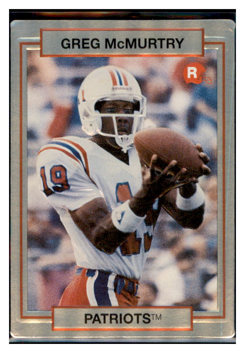 1990
  Action Packed Rookie Update Greg McMurtry  
  RC New England Patriots Football Card VFBMA_1d simple Xclusive Collectibles