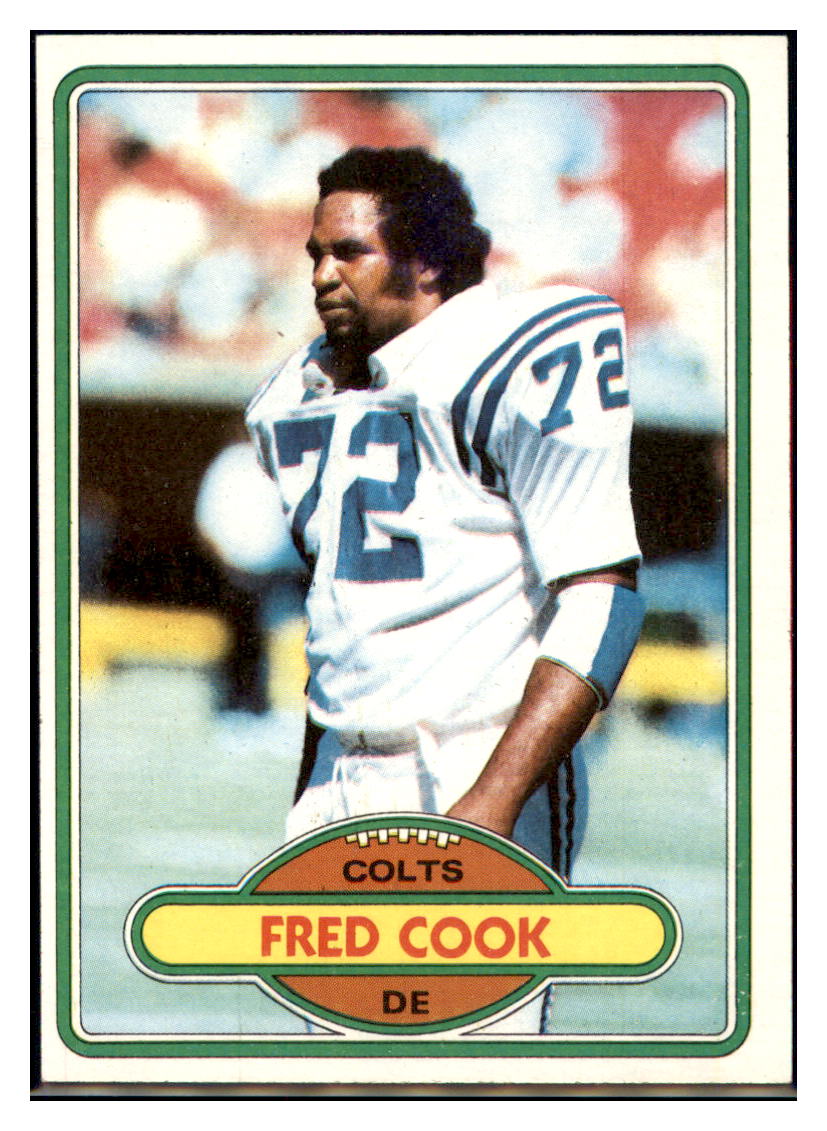 1980 Topps Fred Cook Baltimore Colts Football Card VFBMA