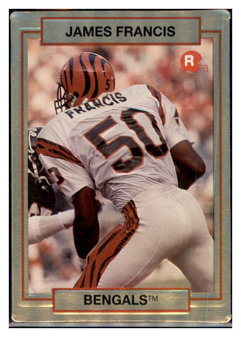 1990
  Action Packed Rookie Update James Francis  
  RC Cincinnati Bengals Football Card VFBMA_1e simple Xclusive Collectibles