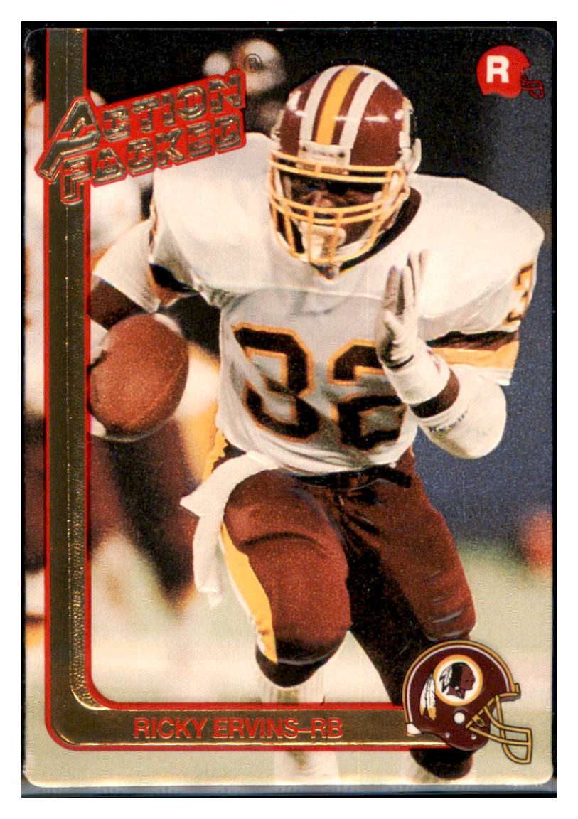1991 Action Packed Rookie Update Ricky Ervins RC Washington Commanders Football Card VFBMA simple Xclusive Collectibles