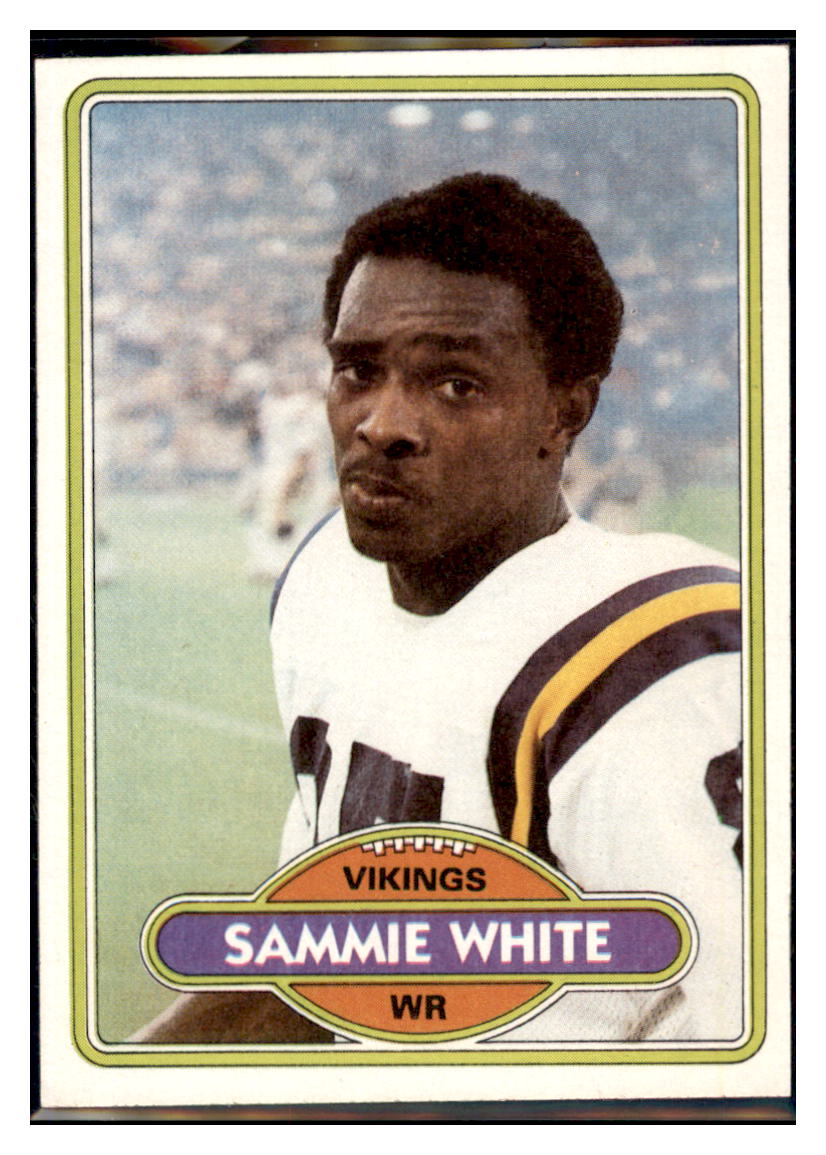 1980
Topps Sammie White Minnesota Vikings
Football Card VFBMA simple Xclusive Collectibles