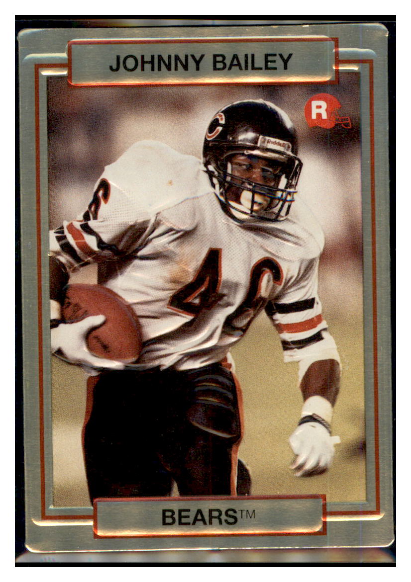 1990, Action Packed Rookie Update Johnny Bailey , RC Chicago Bears Football  Card VFBMA_1a