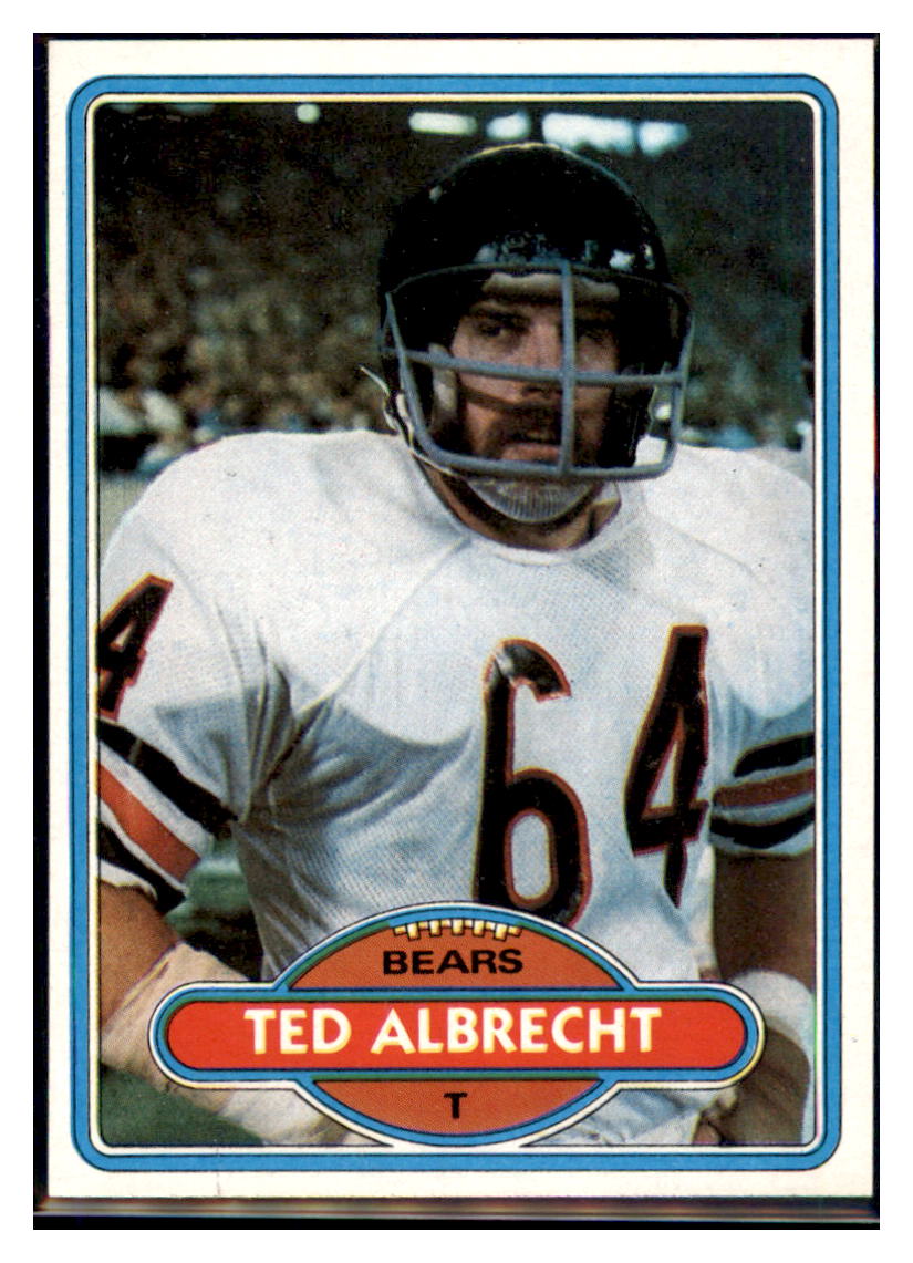 1980
Topps Ted Albrecht Chicago Bears
Football Card VFBMA_1a simple Xclusive Collectibles