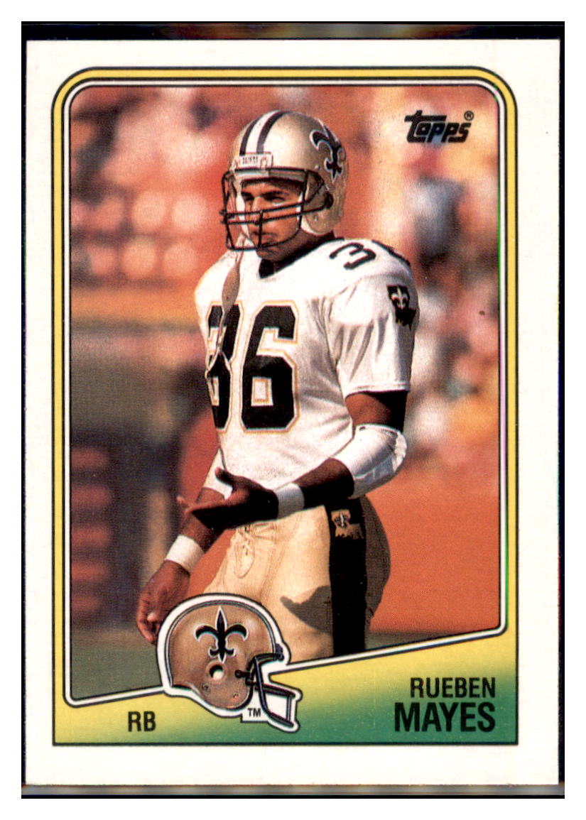 1988 Topps Rueben Mayes New Orleans Saints Football Card VFBMA