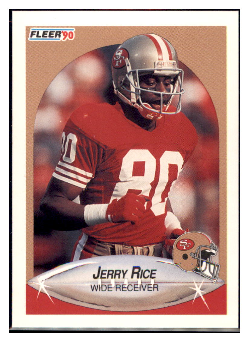1990 Fleer Jerry Rice Football Card VFBMB