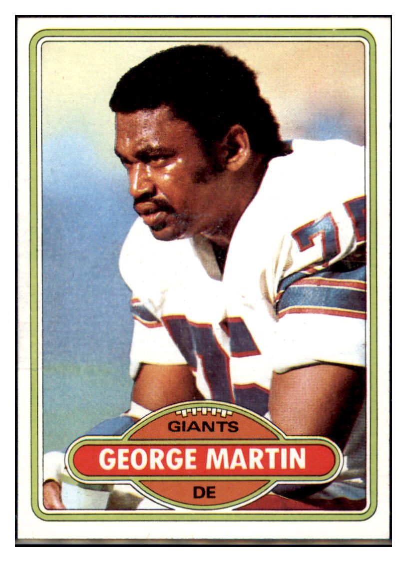 1980 Topps George Martin New York Giants RC Football Card VFBMC simple Xclusive Collectibles   