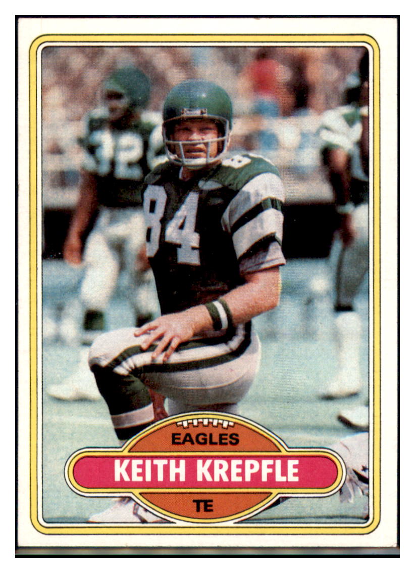 1980 Topps Keith
Krepfle Philadelphia Eagles Football Card VFBMC simple Xclusive Collectibles