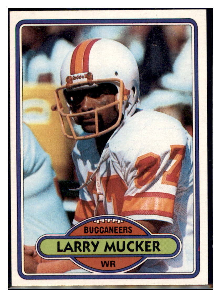 1980 Topps Larry Mucker  Tampa Bay Buccaneers  RC Football Card VFBMC simple Xclusive Collectibles