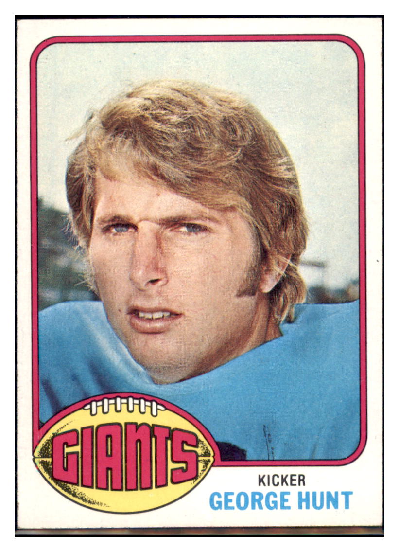 1976 Topps George Hunt New York Giants Football Card VFBMC simple Xclusive Collectibles