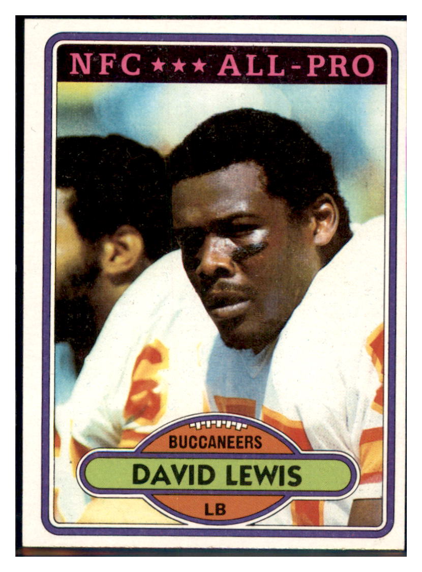 1980 Topps David Lewis  Tampa Bay Buccaneers  AP Football Card VFBMC simple Xclusive Collectibles