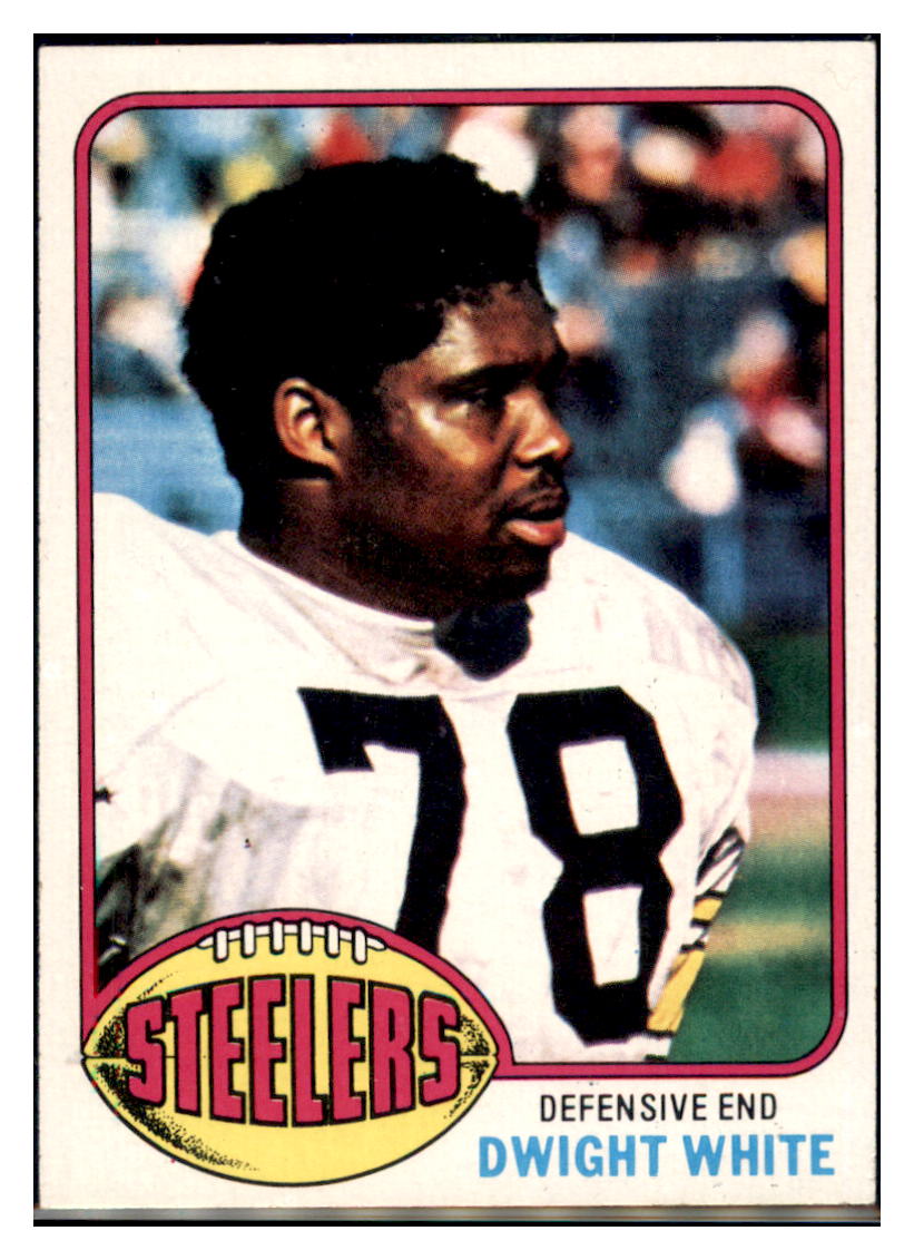1976 Topps Dwight White Pittsburgh Steelers Football Card VFBMC simple Xclusive Collectibles