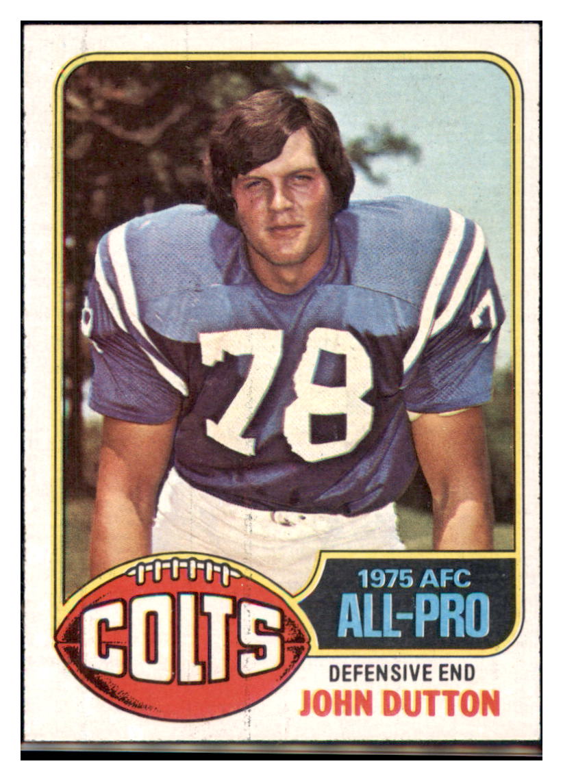 1976 Topps John Dutton Baltimore Colts AP Football Card VFBMC simple Xclusive Collectibles