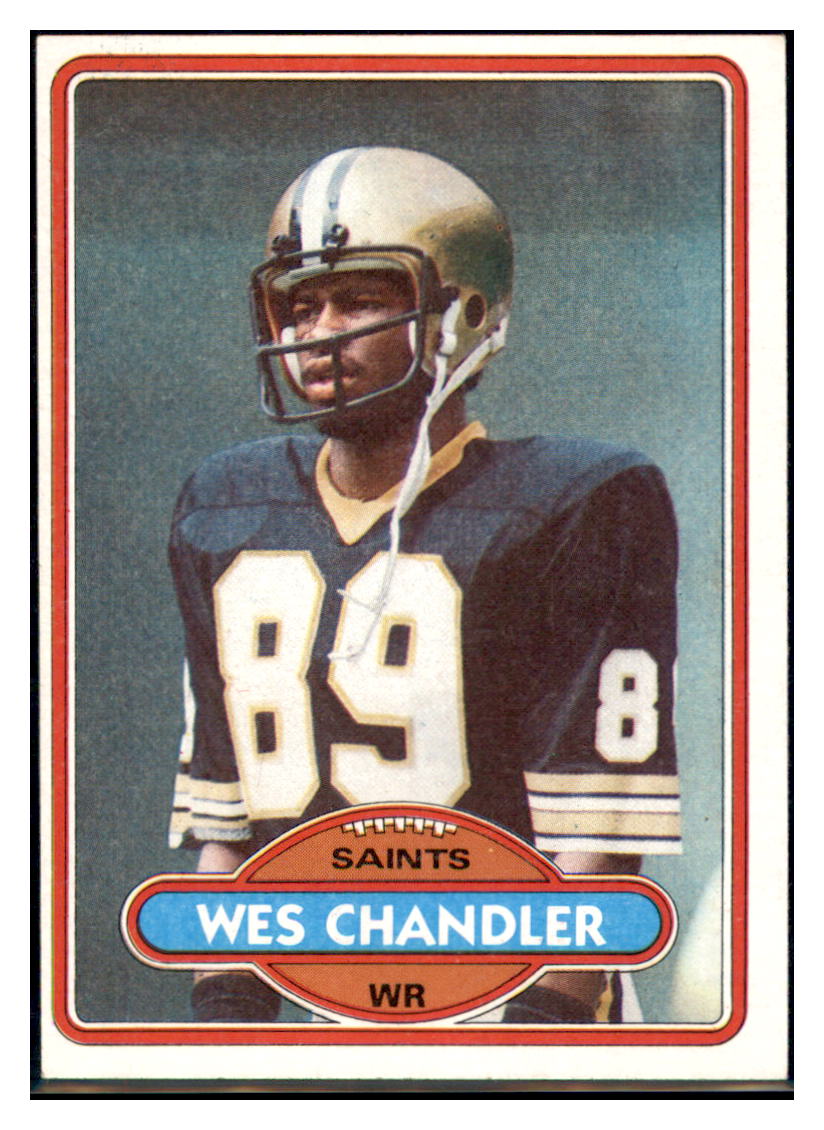 1980 Topps Wes Chandler New Orleans Saints RC Football Card VFBMC simple Xclusive Collectibles