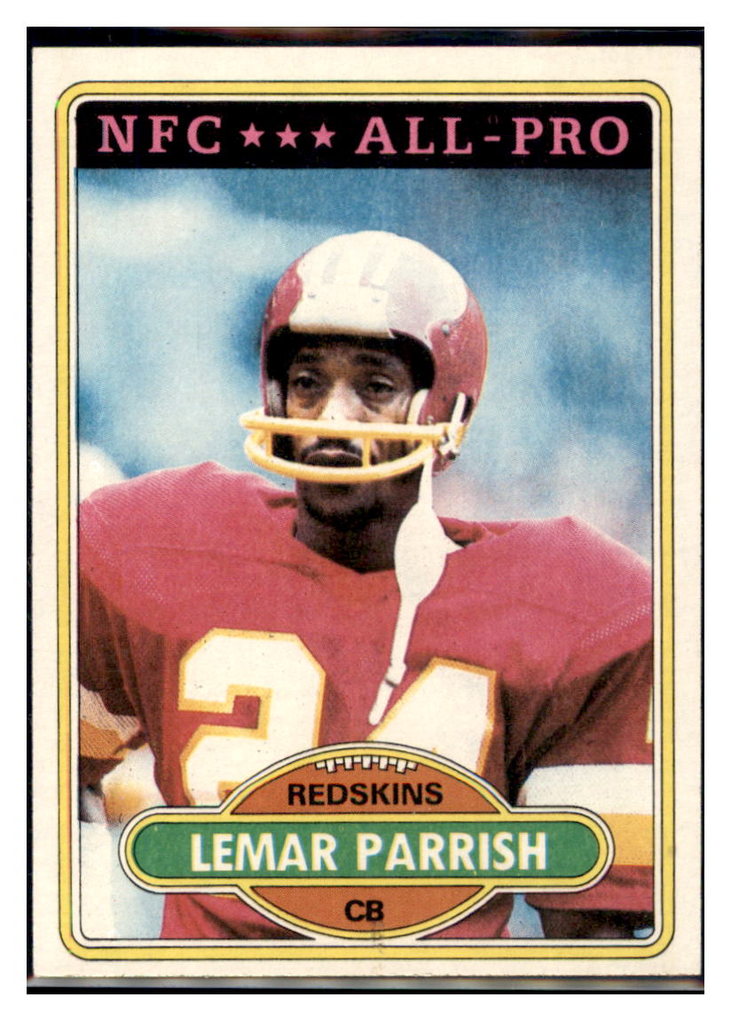 1980 Topps Lemar Parrish Washington Commanders \AP Football Card VFBMC simple Xclusive Collectibles