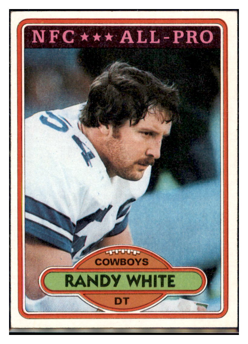 1980 Topps Randy White  Dallas Cowboys  AP Football Card VFBMC simple Xclusive Collectibles