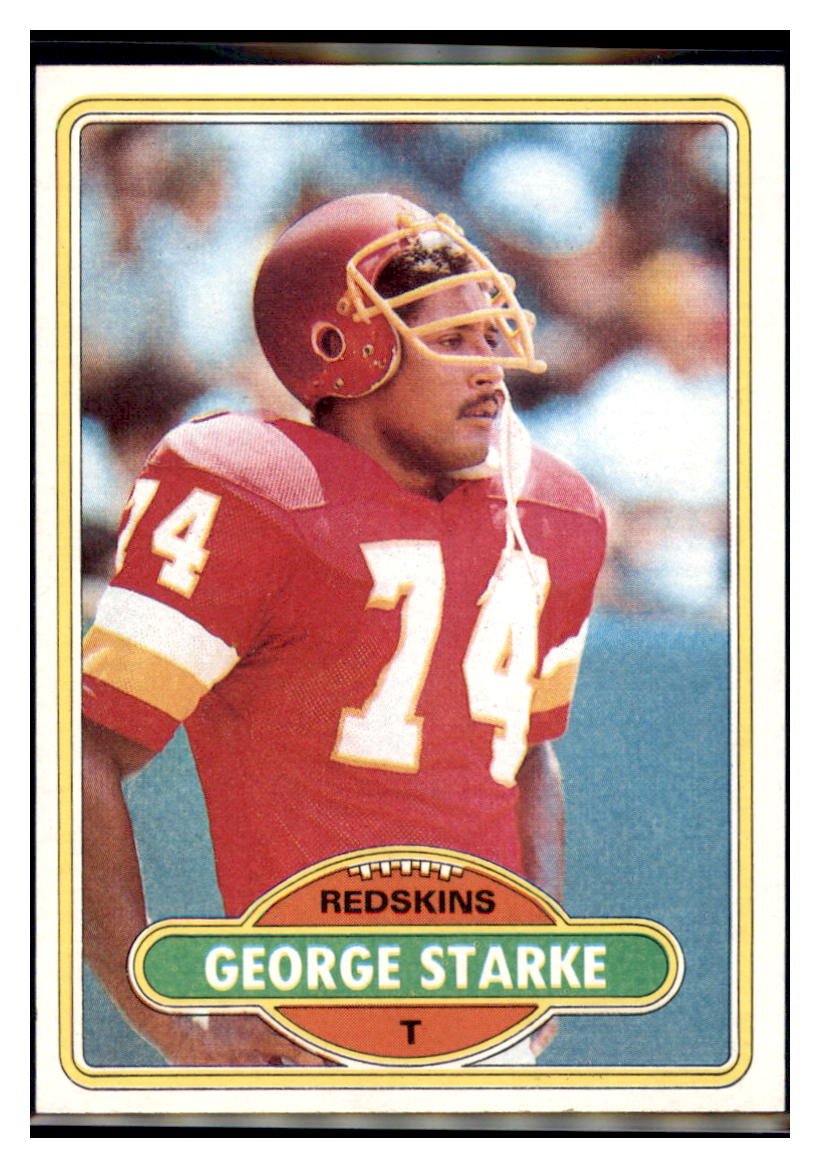 1980 Topps George Starke Washington Commanders RC Football Card VFBMC simple Xclusive Collectibles