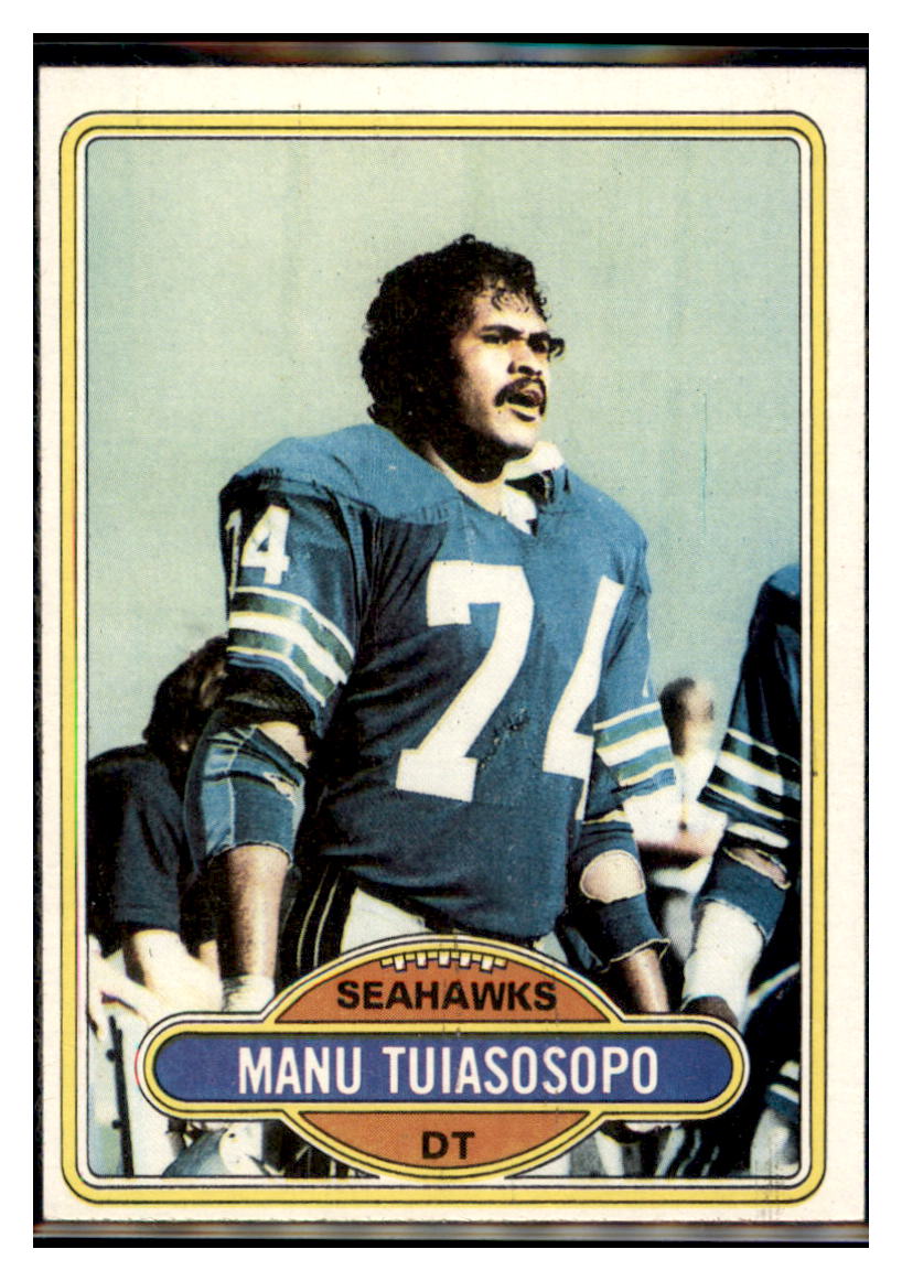 1980 Topps Manu
Tuiasosopo Seattle Seahawks RC Football Card VFBMC simple Xclusive Collectibles