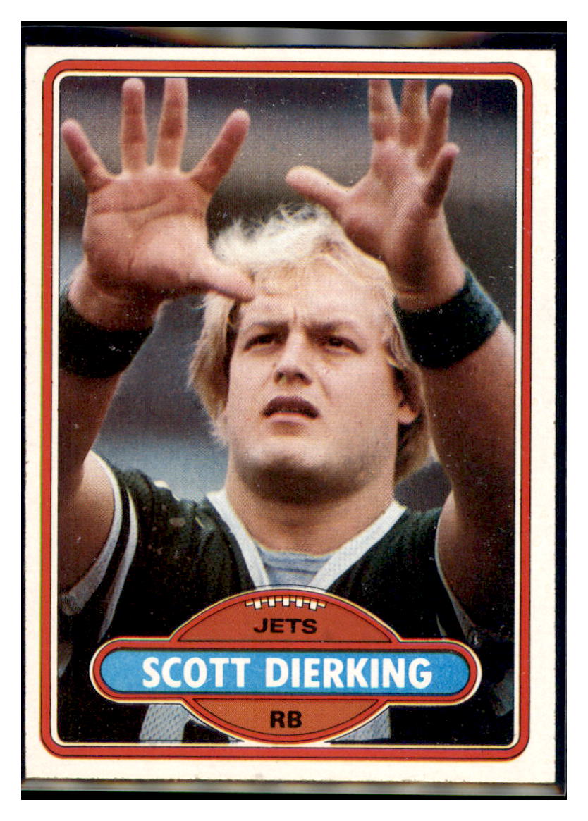 1980 Topps Scott
  Dierking  New York Jets  Football Card VFBMC simple Xclusive Collectibles   