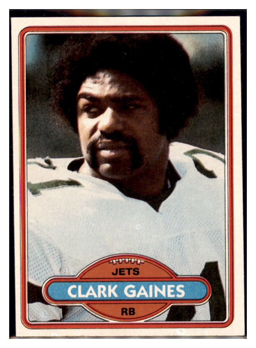 1980 Topps Clark Gaines New York Jets Football Card VFBMC simple Xclusive Collectibles