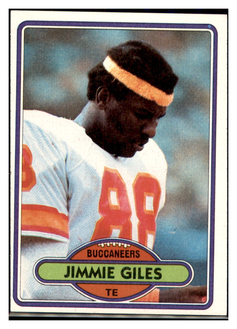 1980 Topps Jimmie Giles  Tampa Bay Buccaneers  RC Football Card VFBMC simple Xclusive Collectibles