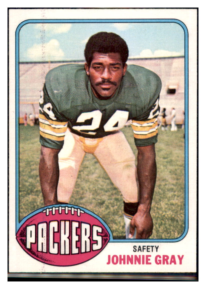 1976 Topps Johnnie Gray Green Bay Packers RC Football Card VFBMC simple Xclusive Collectibles