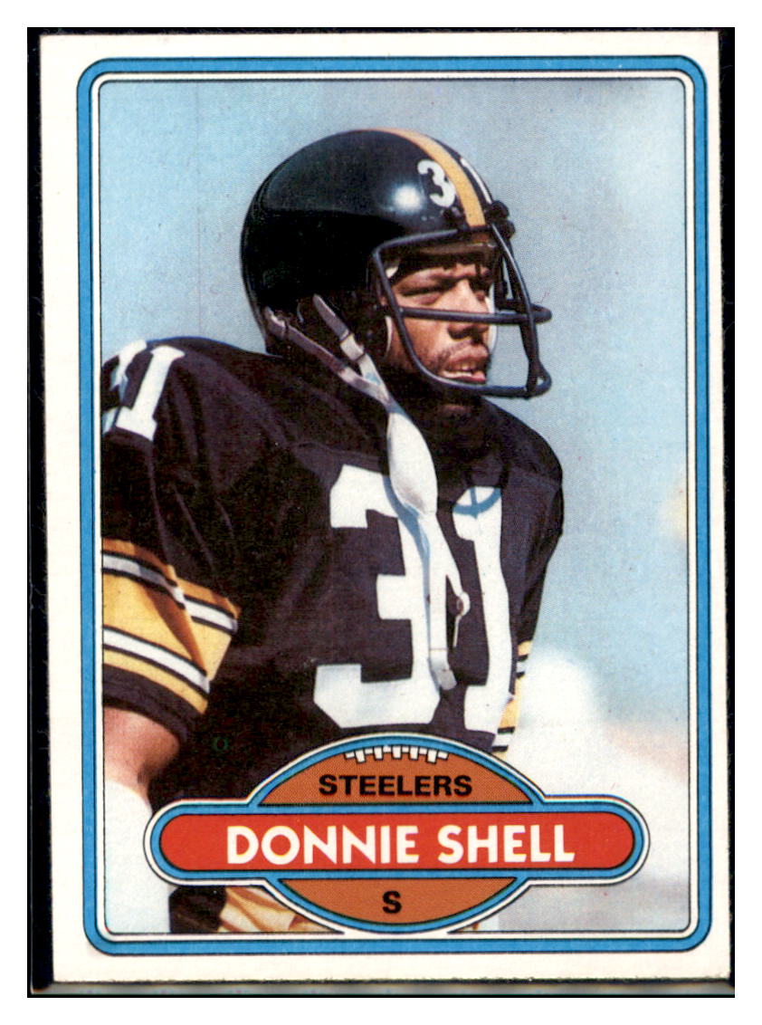 1980 Topps Donnie Shell Pittsburgh Steelers Football Card VFBMC