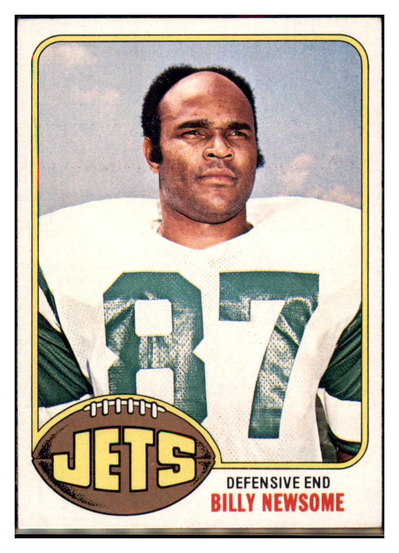 1976 Topps Billy Newsome New York Jets Football Card VFBMC simple Xclusive Collectibles