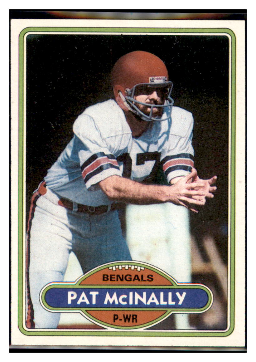 1980 Topps Pat McInally Cincinnati Bengals Football Card VFBMC simple Xclusive Collectibles