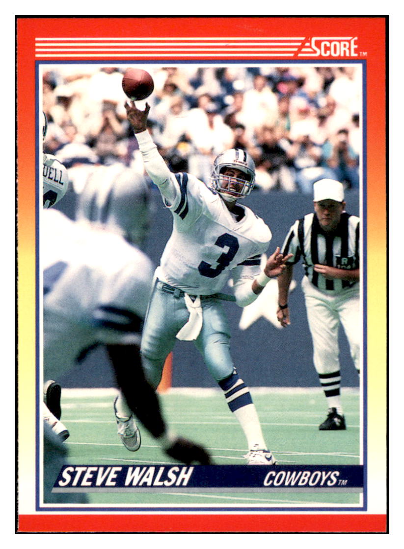 1990 Score Steve Walsh Dallas Cowboys Football Card VFBMD simple Xclusive Collectibles