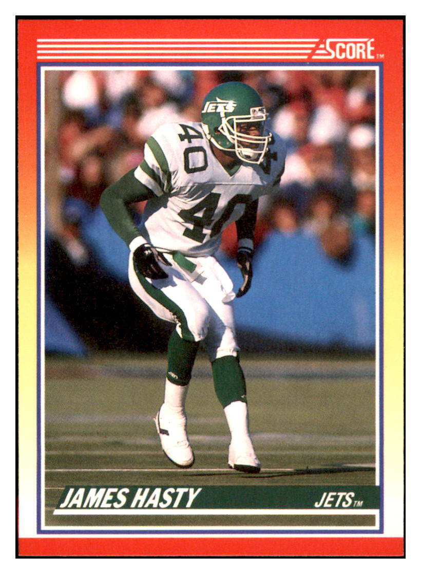 1990 Score James Hasty New York Jets Football Card VFBMD simple Xclusive Collectibles