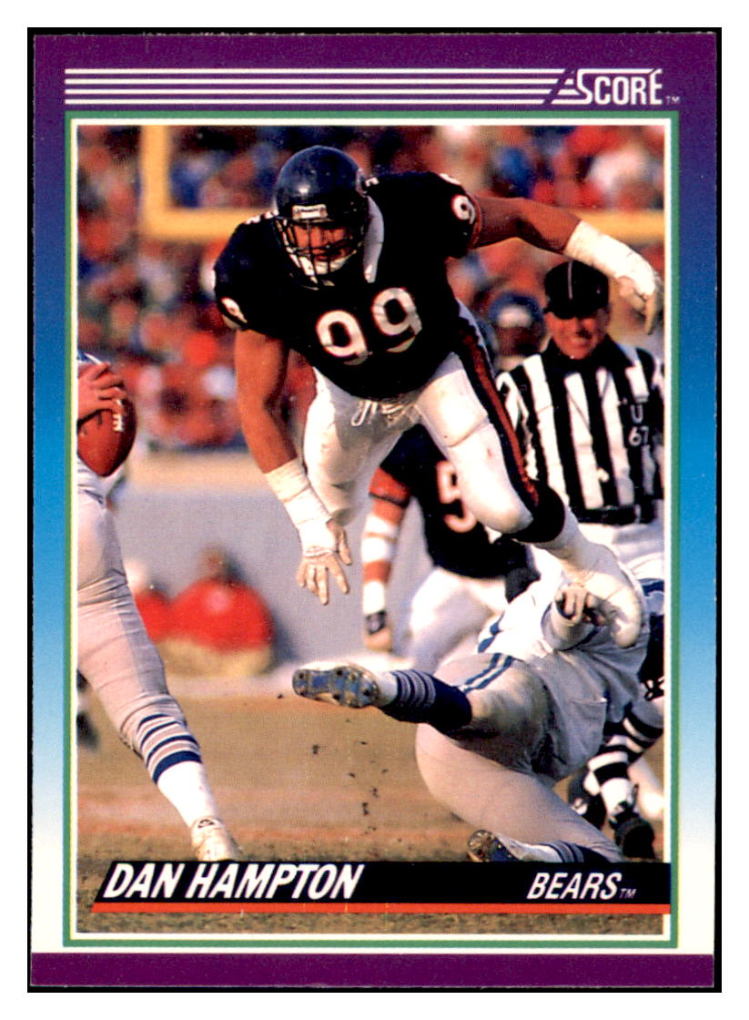 1990 Score Dan Hampton Chicago Bears Football Card VFBMD simple Xclusive Collectibles