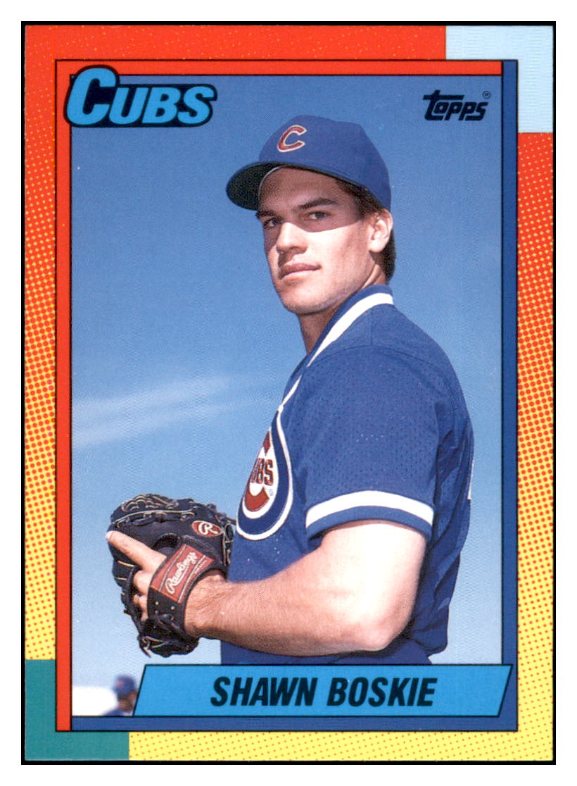 1990 Topps Traded Shawn Boskie RC Chicago Cubs Baseball Card VFBMD