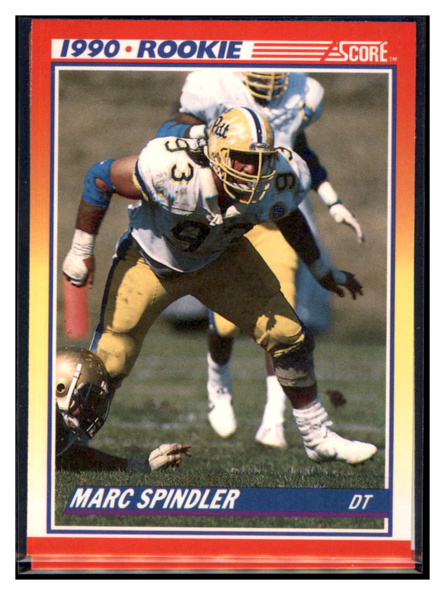1990 Score Marc
Spindler RC Pittsburgh Panthers
Football Card VFBMD_1b simple Xclusive Collectibles