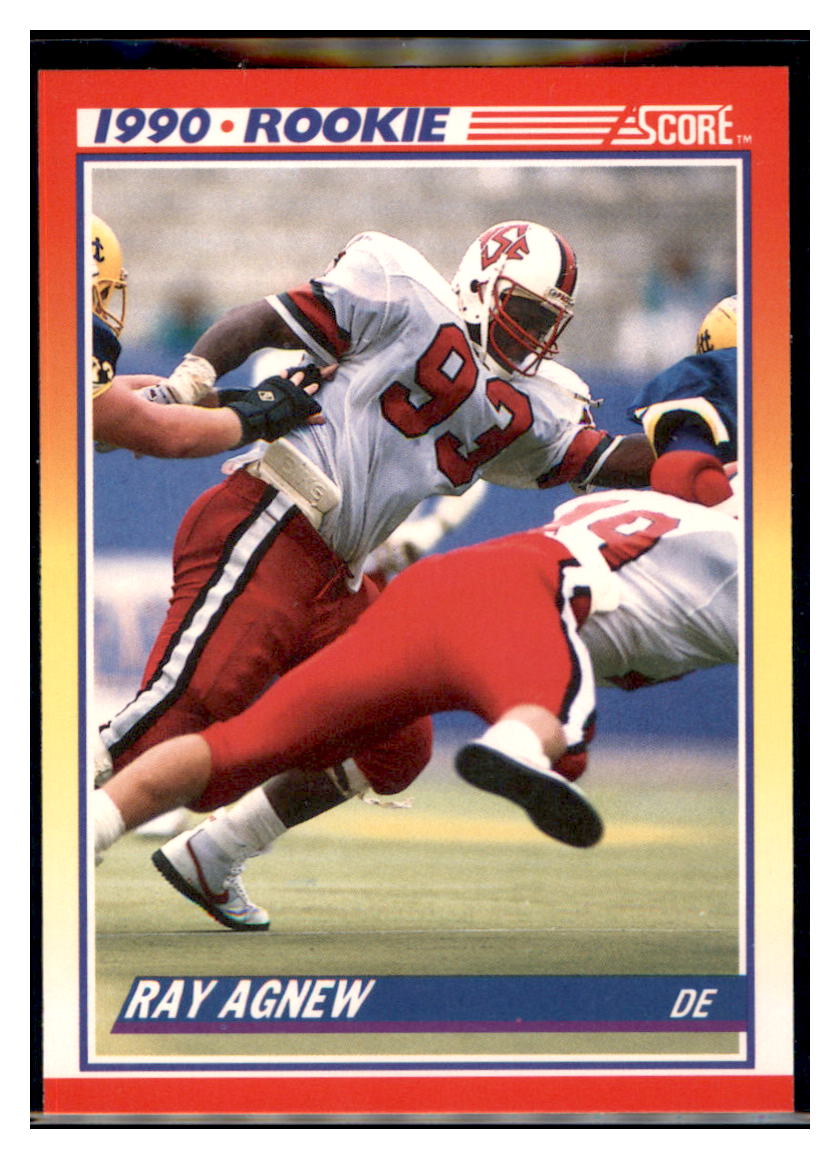 1990 Score Ray Agnew RC NC State Wolfpack Football Card VFBMD_1a simple Xclusive Collectibles