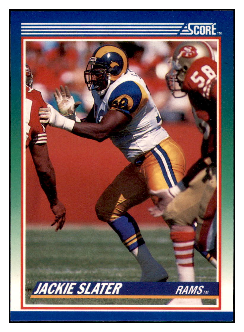 1990 Score Jackie
Slater Los Angeles Rams Football Card
VFBMD simple Xclusive Collectibles
