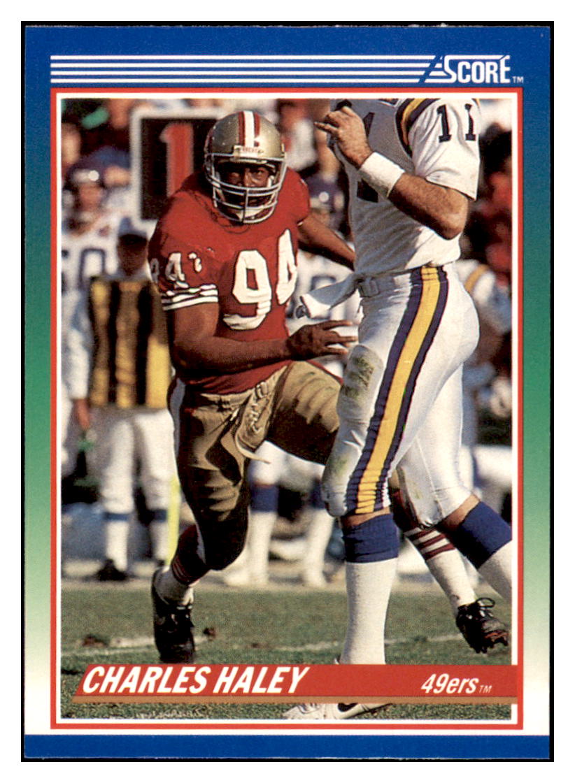 1990 Score Charles Haley San Francisco 49ers Football Card VFBMD