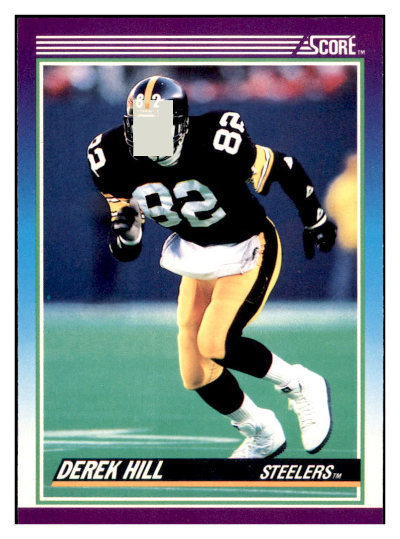1990 Score Derek Hill   RC Pittsburgh Steelers Football Card VFBMD simple Xclusive Collectibles   