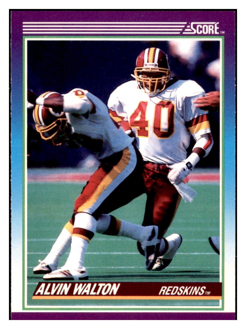 1990 Score Alvin Walton Washington Commanders Football Card VFBMD simple Xclusive Collectibles