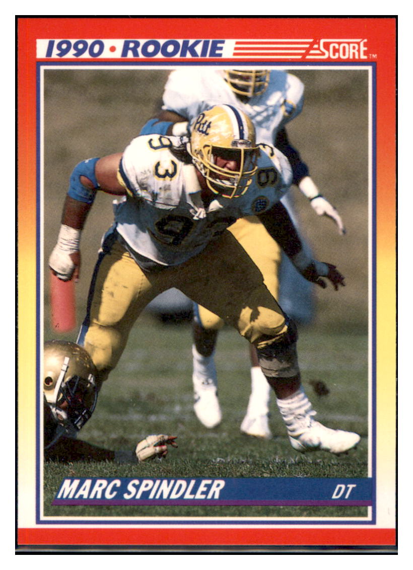 1990 Score Marc
Spindler RC Pittsburgh Panthers
Football Card VFBMD_1a simple Xclusive Collectibles