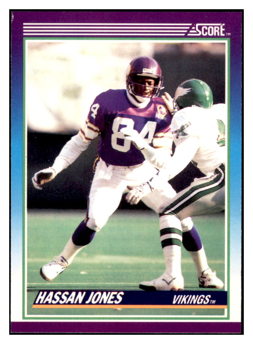 1990 Score Hassan Jones Minnesota Vikings Football Card VFBMD simple Xclusive Collectibles