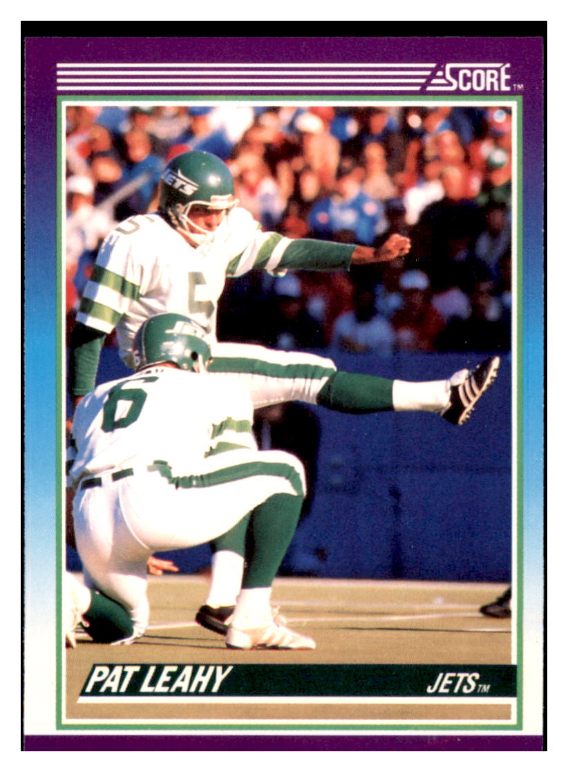 1990 Score Pat Leahy New York Jets Football Card VFBMD_1b simple Xclusive Collectibles
