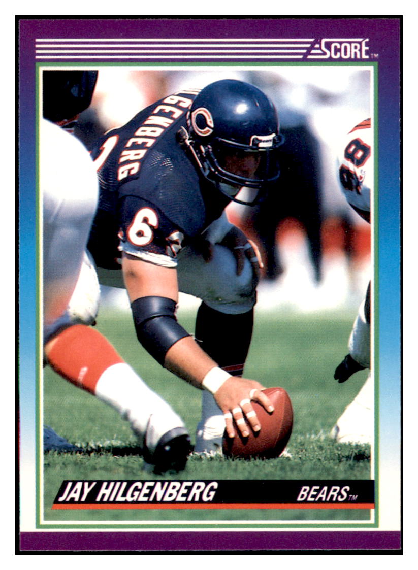 1990 Score Jay Hilgenberg Chicago Bears Football Card VFBMD