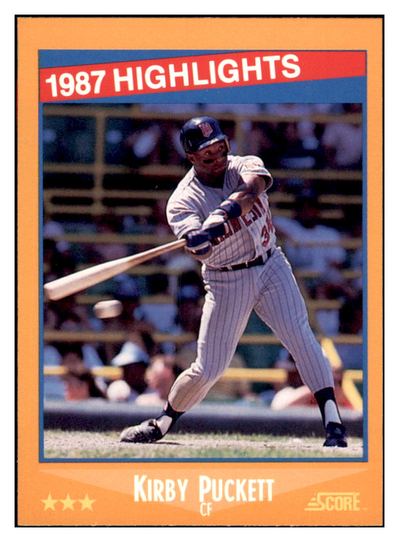 1988 Score Kirby
Puckett HL Minnesota Twins Baseball
Card VFBMD simple Xclusive Collectibles