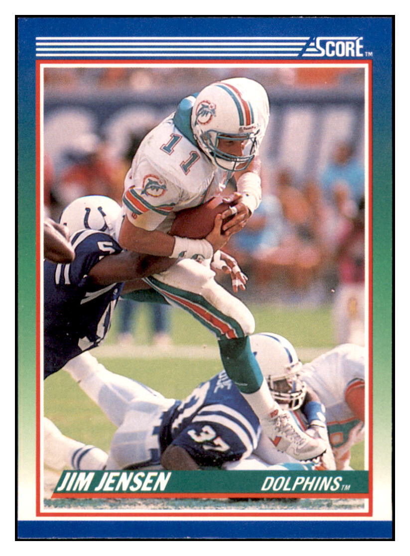 1990 Score Jim Jensen Miami Dolphins Football Card VFBMD_1b simple Xclusive Collectibles