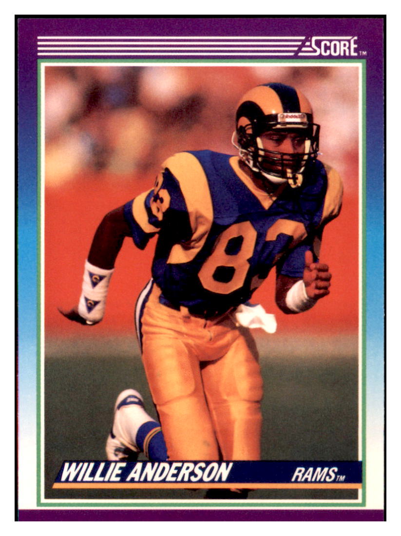 1990 Score Willie
Anderson Los Angeles Rams Football
Card VFBMD_1c simple Xclusive Collectibles