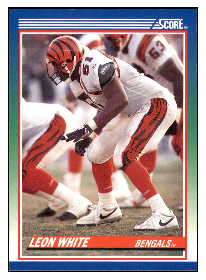 1990 Score Leon White Cincinnati Bengals Football Card VFBMD simple Xclusive Collectibles