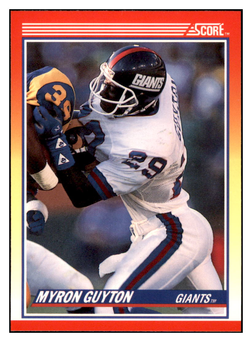 1990 Score Myron Guyton New York Giants Football Card VFBMD simple Xclusive Collectibles